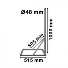 Balkonständer Stahl 50x50cm mit 1 m Mast