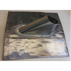 Aluminium Dachabdeckung SCHWARZ SAT mit variablem PVC Mastdurchlaß (TV SAT)  